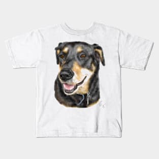 Smiling Rottweiler Pooch Dog Kids T-Shirt